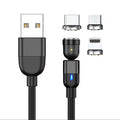 540° Rotatable 3 in 1 Magnetic Cable 3A Data Fast Charging